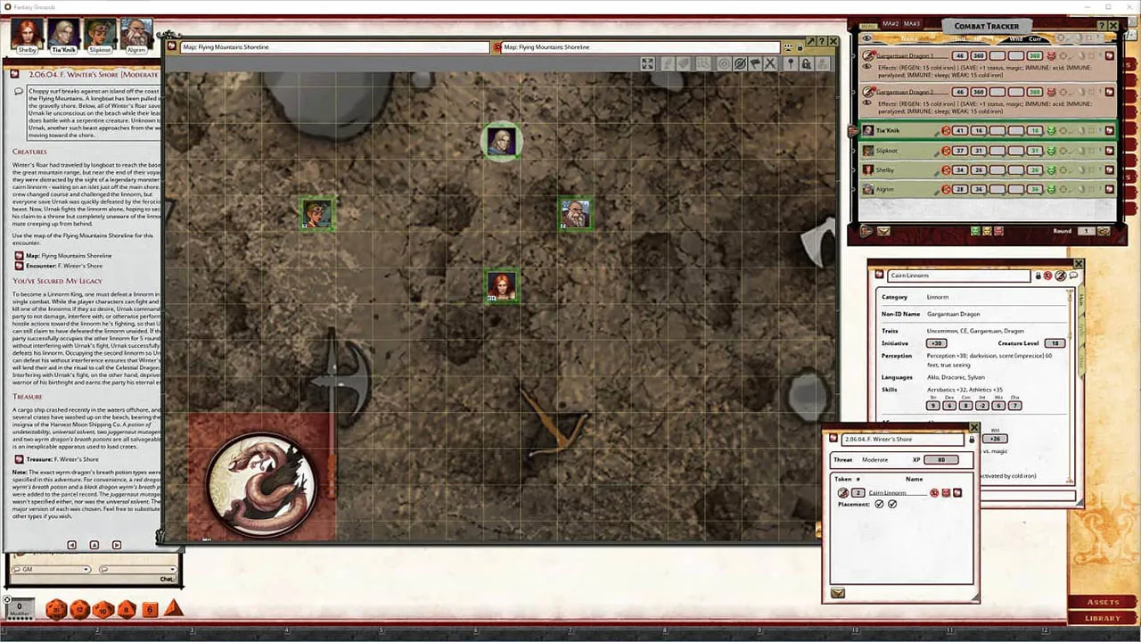 Fantasy Grounds - Pathfinder 2 RPG - Fists of the Ruby Phoenix AP 3: King of the Mountain Screenshot 3