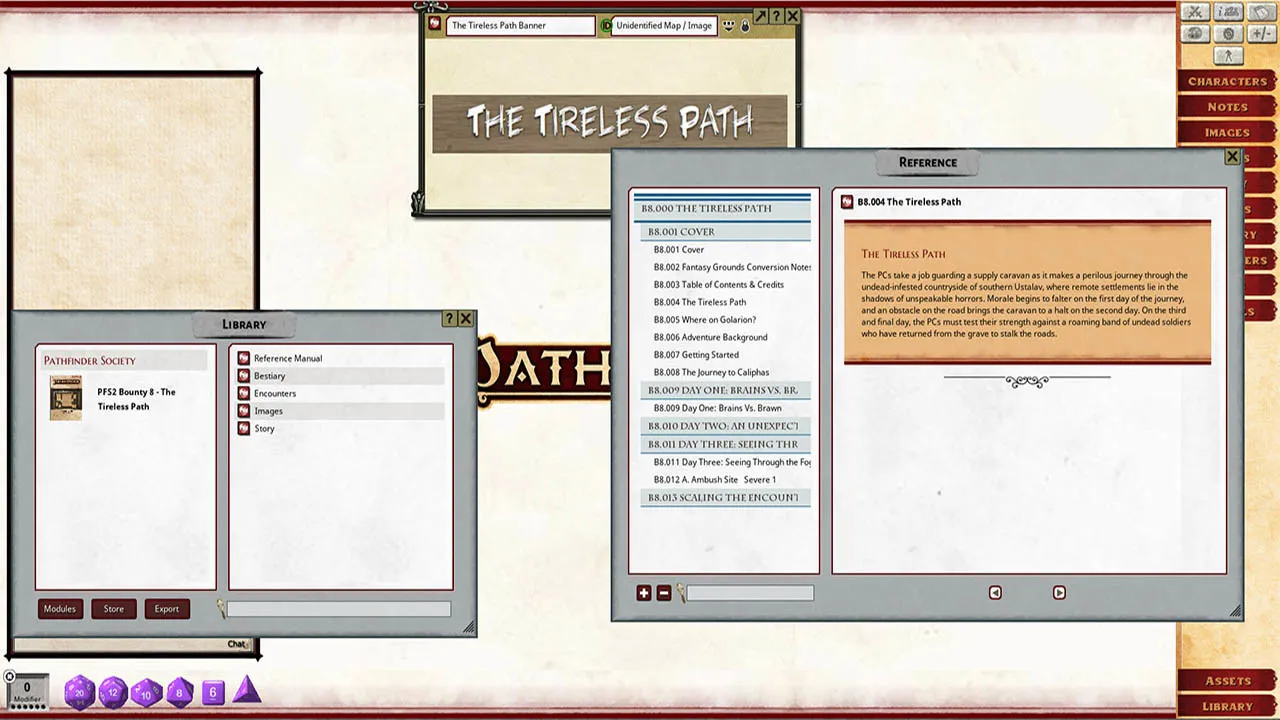 Fantasy Grounds - Pathfinder 2 RPG - Pathfinder Bounty #8: The Tireless Path Screenshot 0