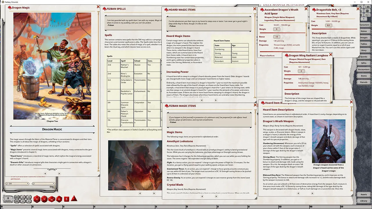 Fantasy Grounds - D&D Fizban's Treasury of Dragons Screenshot 2
