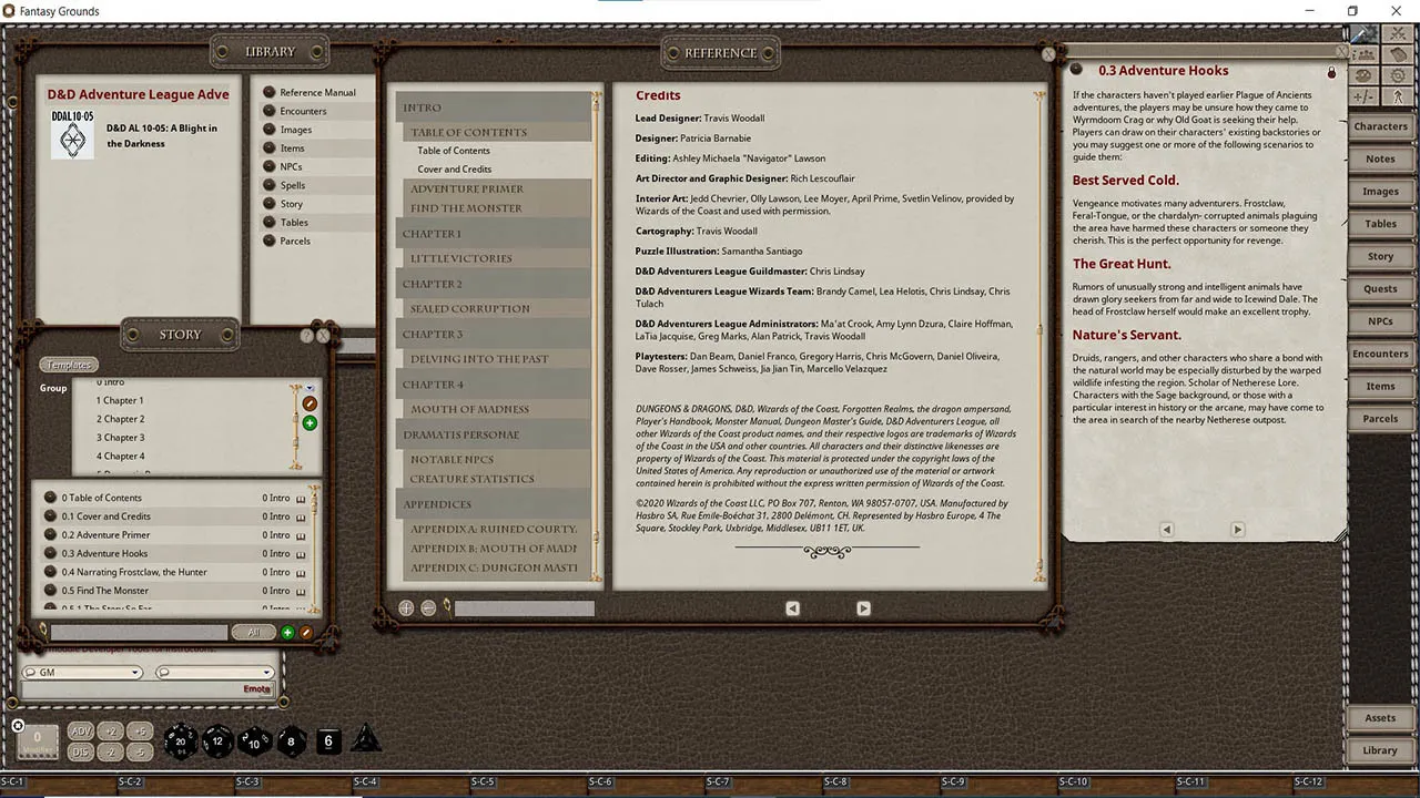 Fantasy Grounds - D&D Adventurers League 10-05 A Blight in the Darkness Screenshot 1