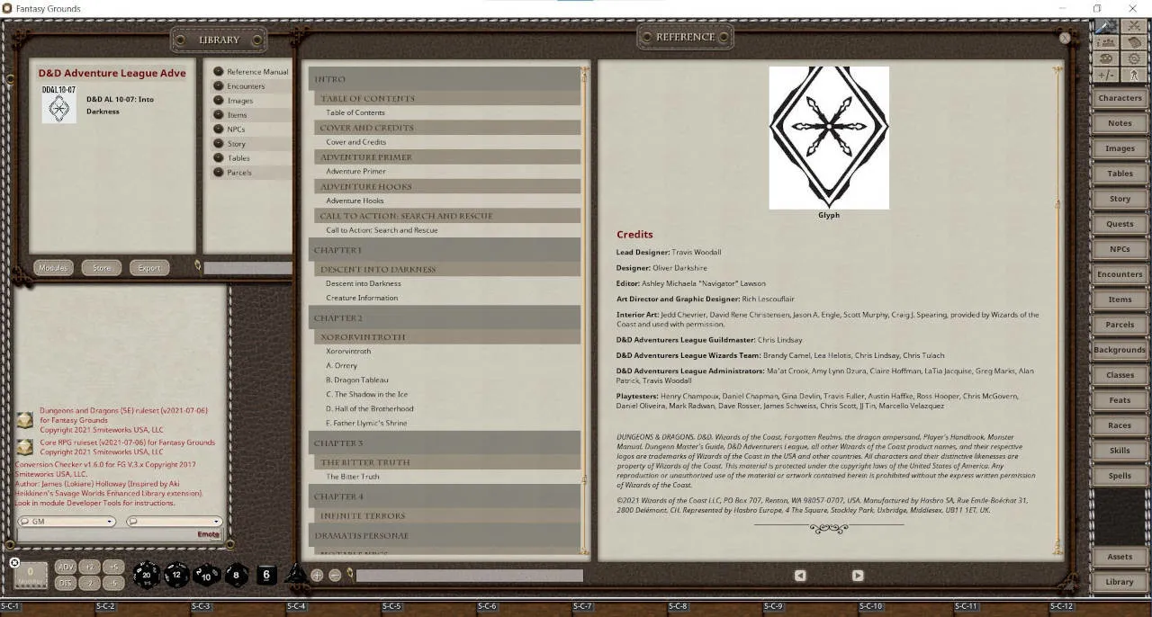 Fantasy Grounds - D&D Adventurers League 10-07 Into Darkness Screenshot 0