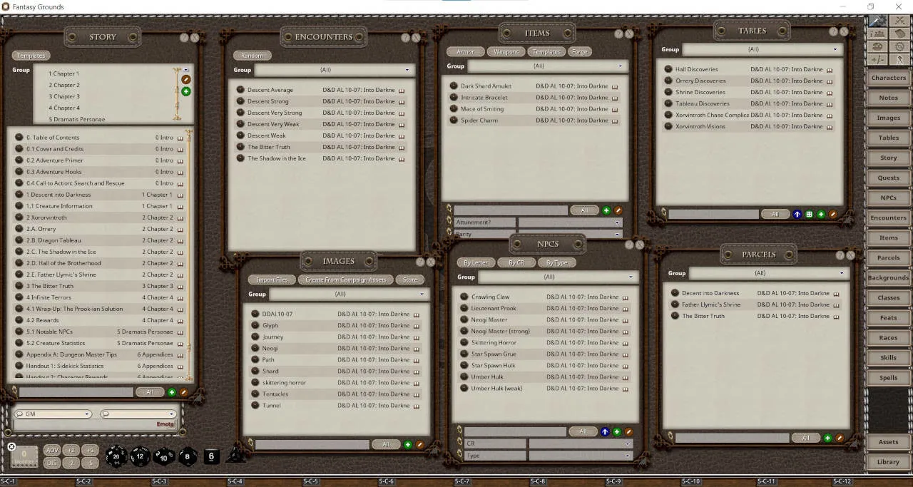 Fantasy Grounds - D&D Adventurers League 10-07 Into Darkness Screenshot 2