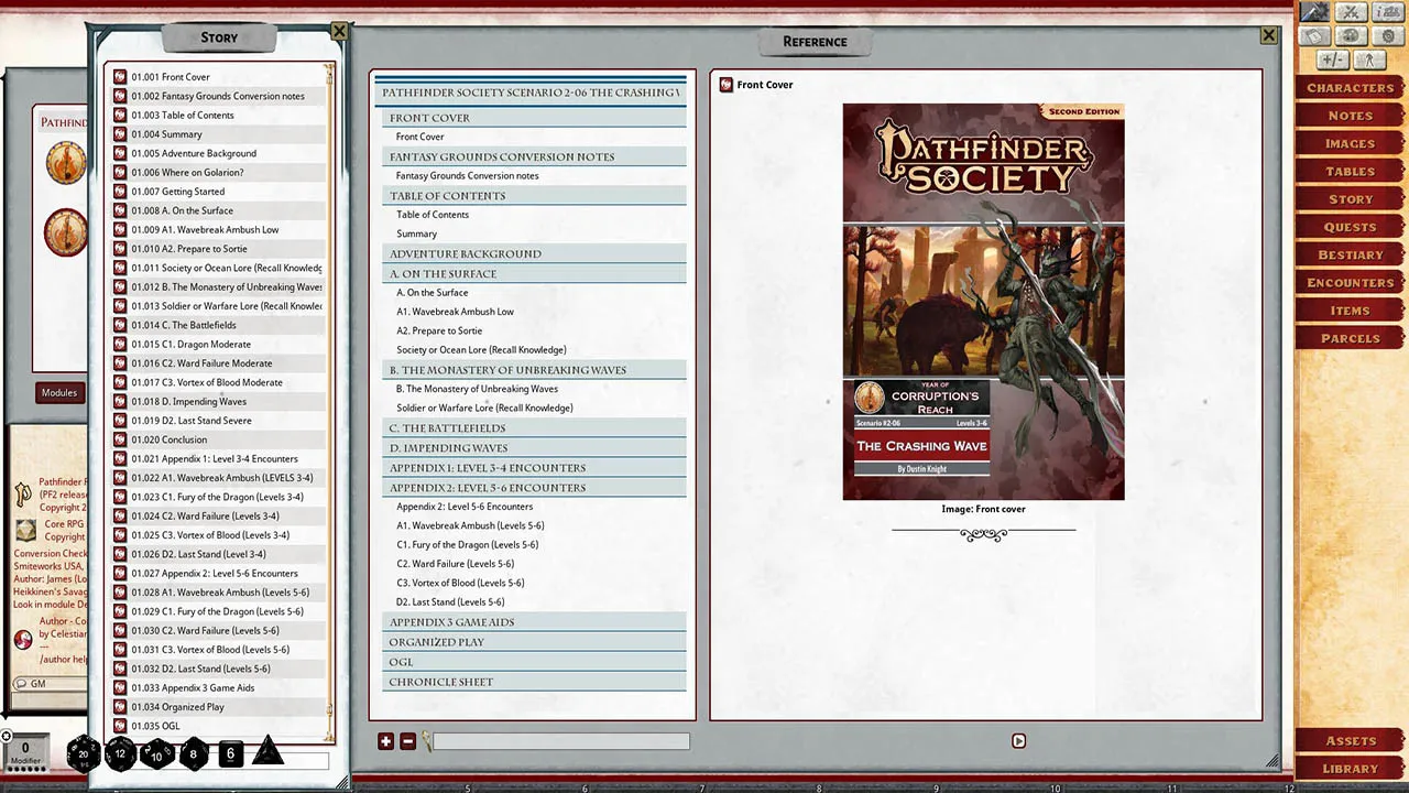 Fantasy Grounds - Pathfinder 2 RPG - Pathfinder Society Scenario #2-06: The Crashing Wave Screenshot 2