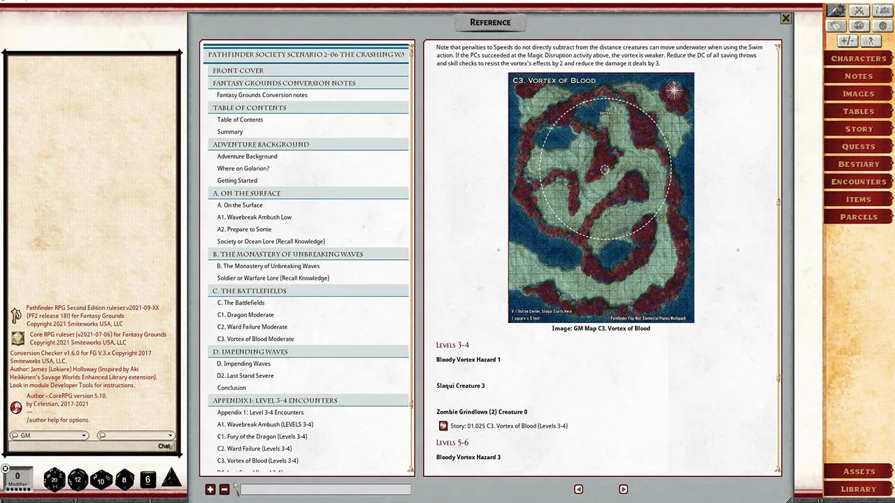 Fantasy Grounds - Pathfinder 2 RPG - Pathfinder Society Scenario #2-06: The Crashing Wave Screenshot 0