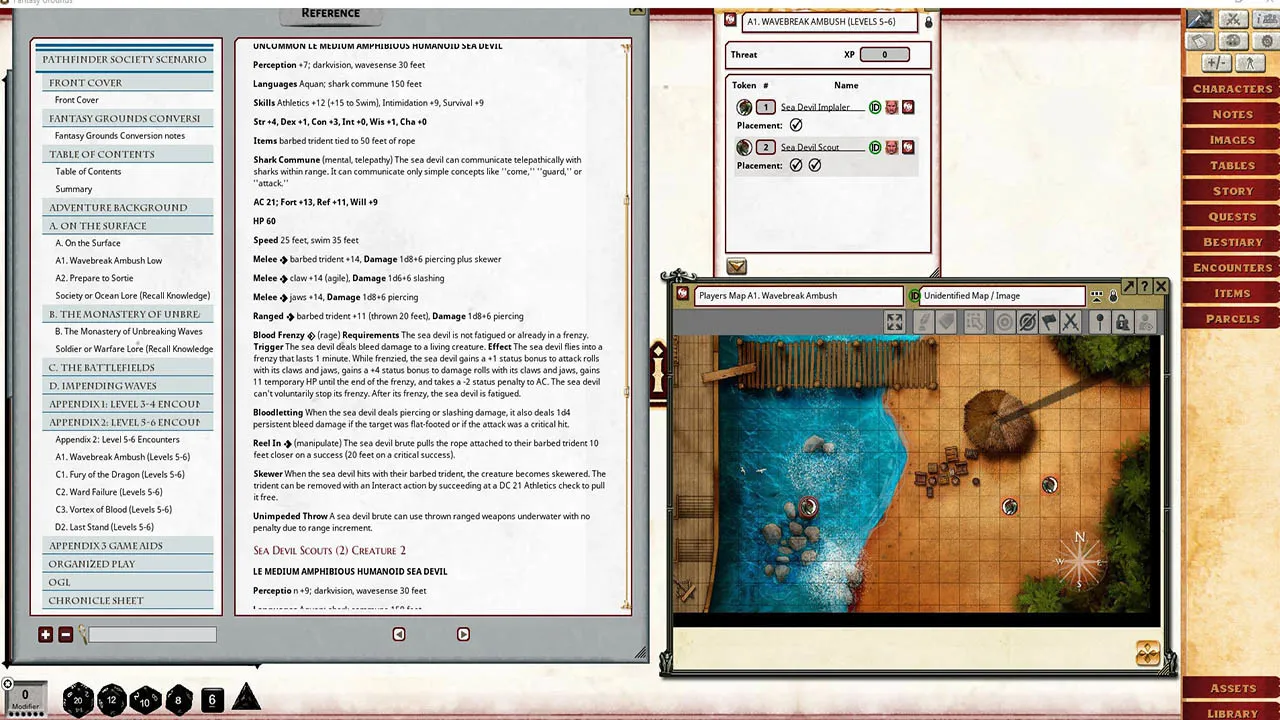 Fantasy Grounds - Pathfinder 2 RPG - Pathfinder Society Scenario #2-06: The Crashing Wave Screenshot 1