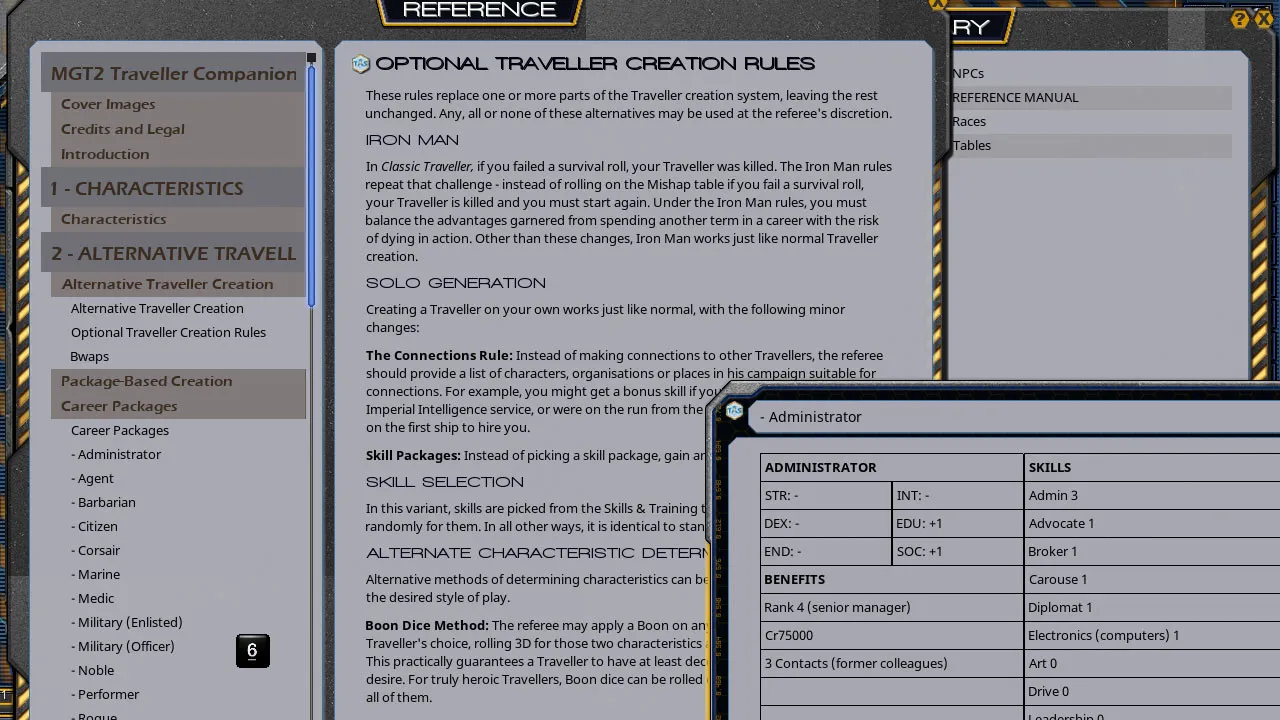 Fantasy Grounds - Traveller Companion Screenshot 1