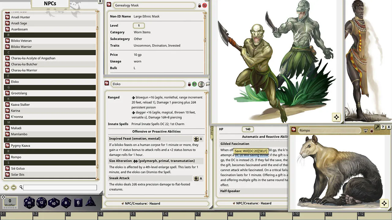 Fantasy Grounds - Pathfinder 2 RPG - Pathfinder Lost Omens: The Mwangi Expanse Screenshot 4
