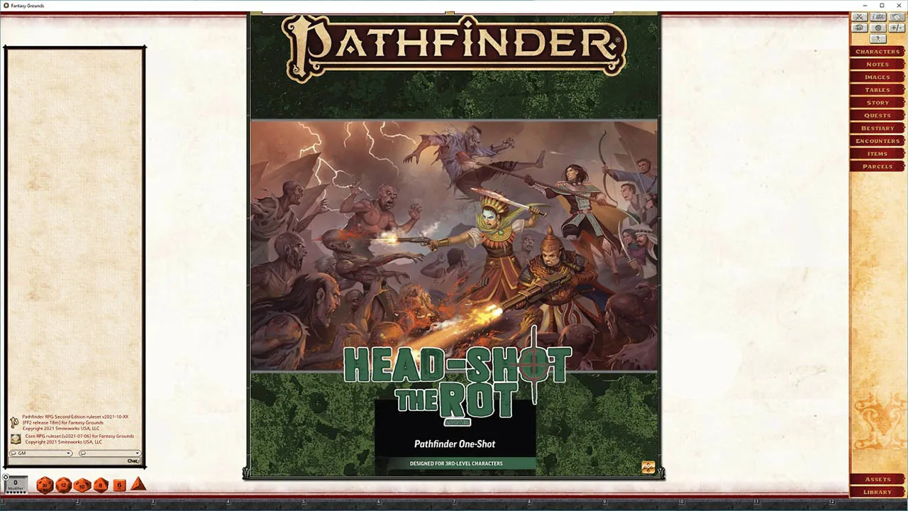 Fantasy Grounds - Pathfinder 2 RPG - Pathfinder One-Shot #3: Head Shot the Rot Screenshot 0