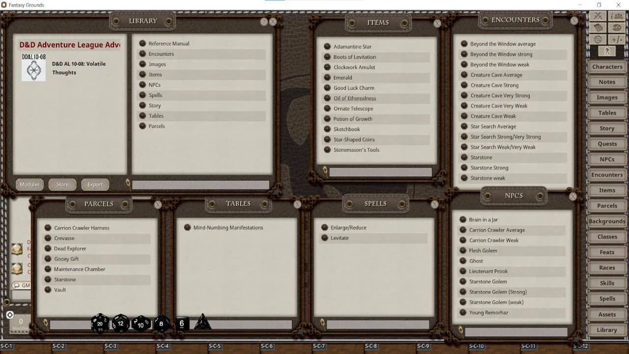Fantasy Grounds - D&D Adventurers League 10-08 Volatile Thoughts Screenshot 3
