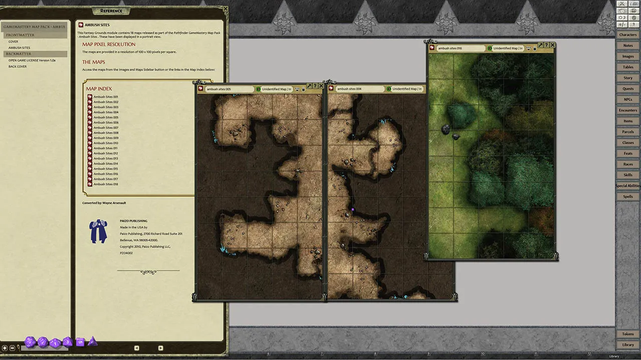 Fantasy Grounds - Pathfinder RPG - GameMastery Map Pack: Ambush Sites Screenshot 4