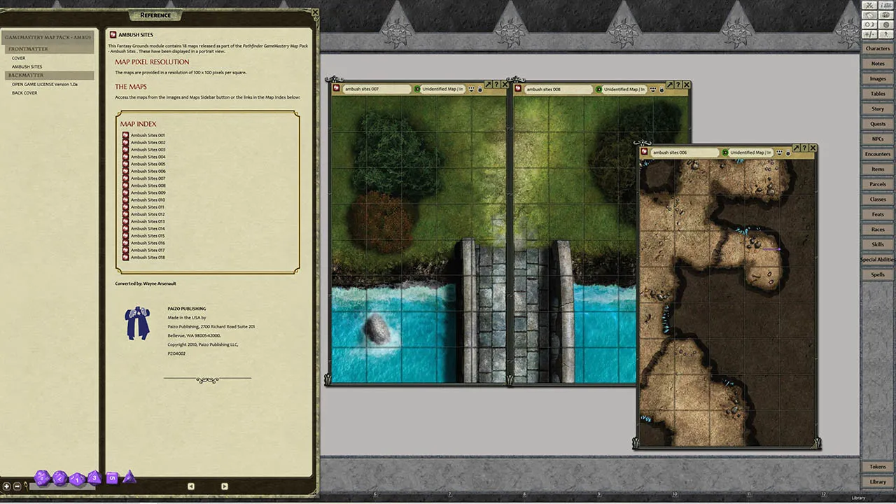 Fantasy Grounds - Pathfinder RPG - GameMastery Map Pack: Ambush Sites Screenshot 2