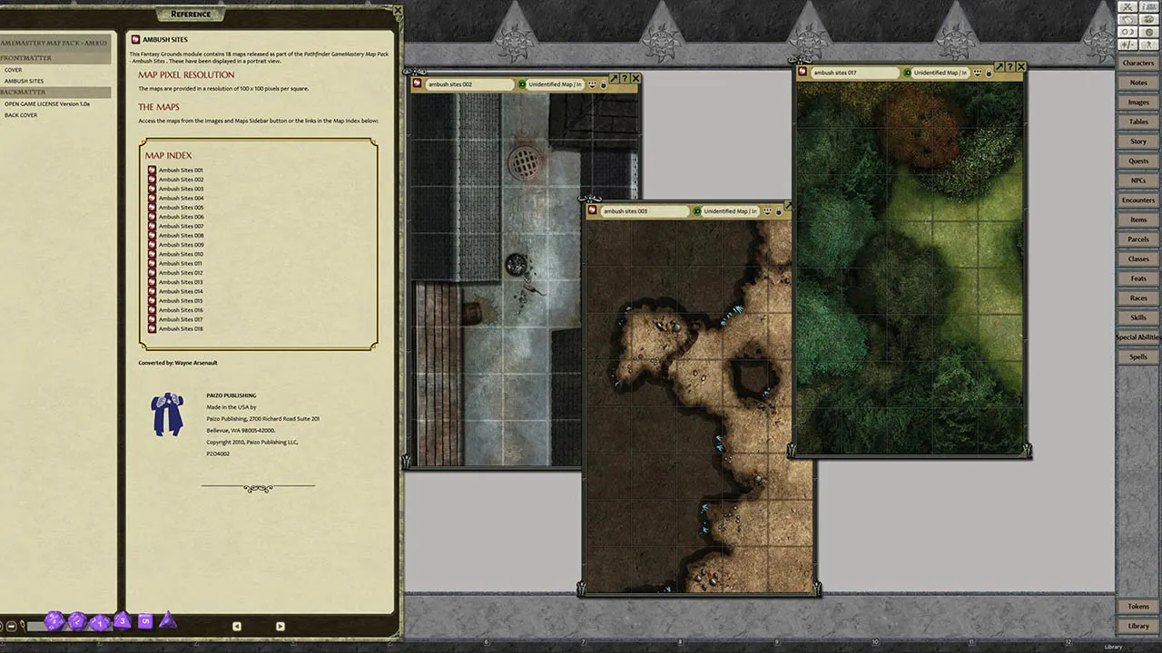 Fantasy Grounds - Pathfinder RPG - GameMastery Map Pack: Ambush Sites Screenshot 0