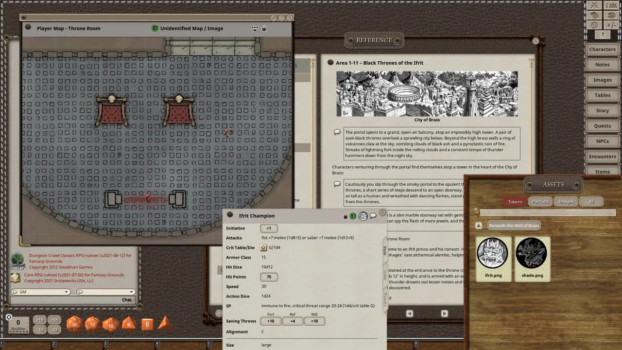 Fantasy Grounds - Dungeon Crawl Classics Day #2: Beneath the Well of Brass Screenshot 4