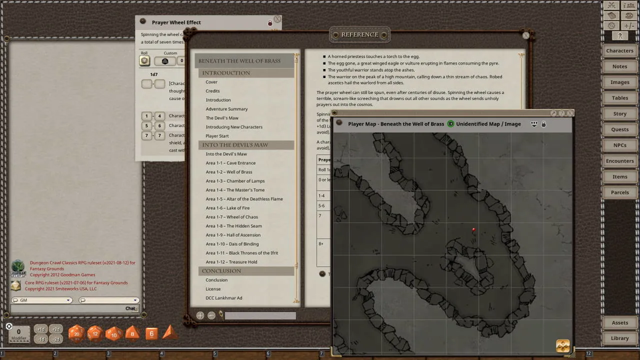 Fantasy Grounds - Dungeon Crawl Classics Day #2: Beneath the Well of Brass Screenshot 3