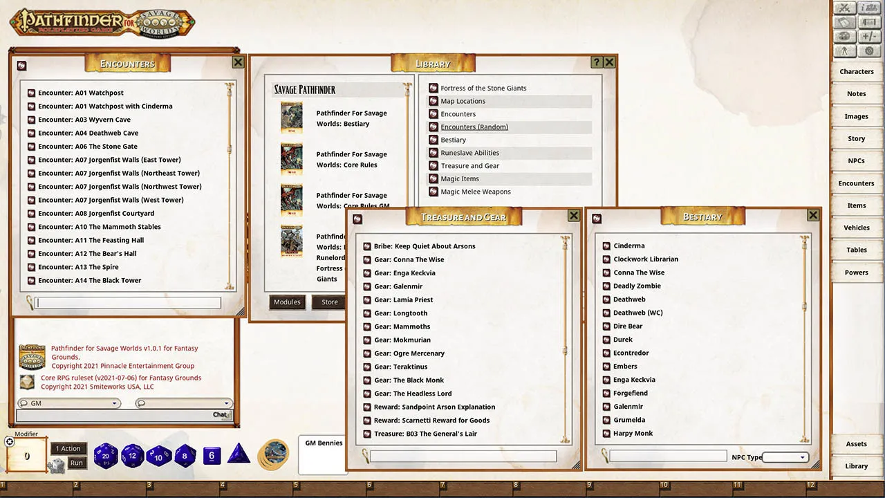 Fantasy Grounds - Pathfinder(R) for Savage Worlds: Rise of the Runelords! Book 4 - Fortress of the Stone Giants Screenshot 2