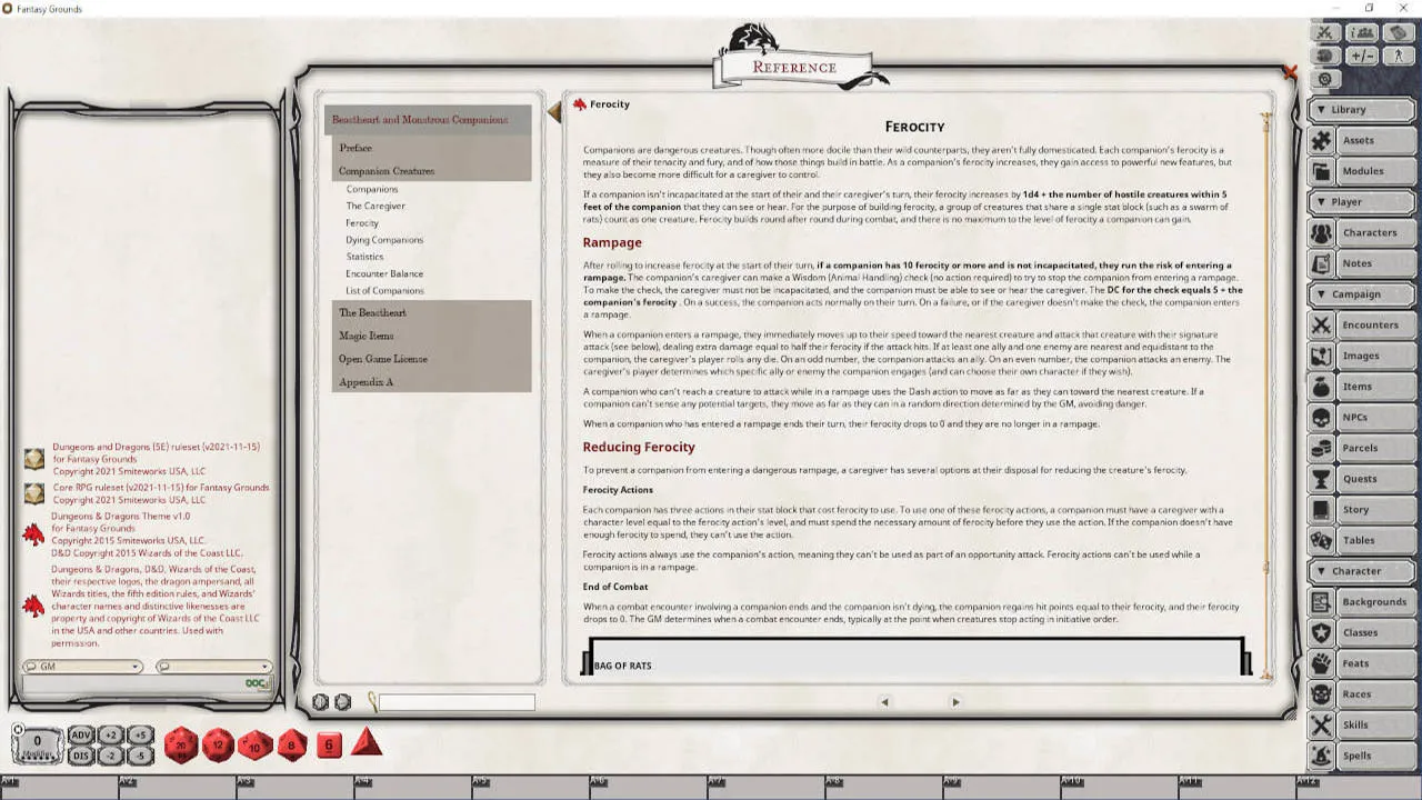 Fantasy Grounds - Beastheart and Monstrous Companions Screenshot 4