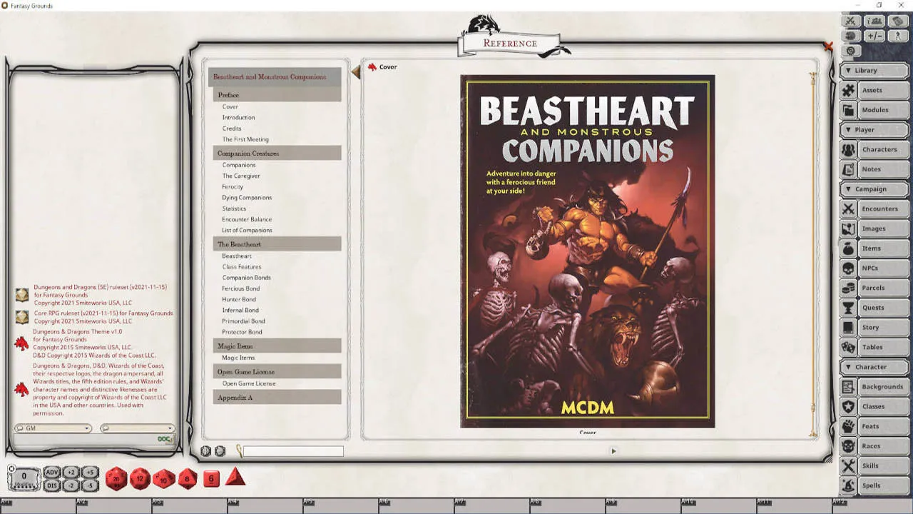 Fantasy Grounds - Beastheart and Monstrous Companions Screenshot 0