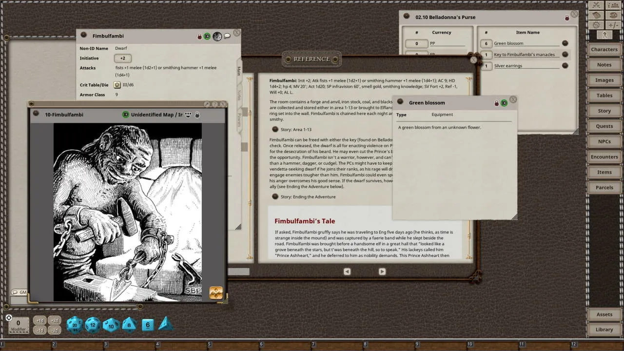 Fantasy Grounds - Dungeon Crawl Classics #97: The Queen of Elfland's Son Screenshot 4
