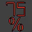 75% Done! icon