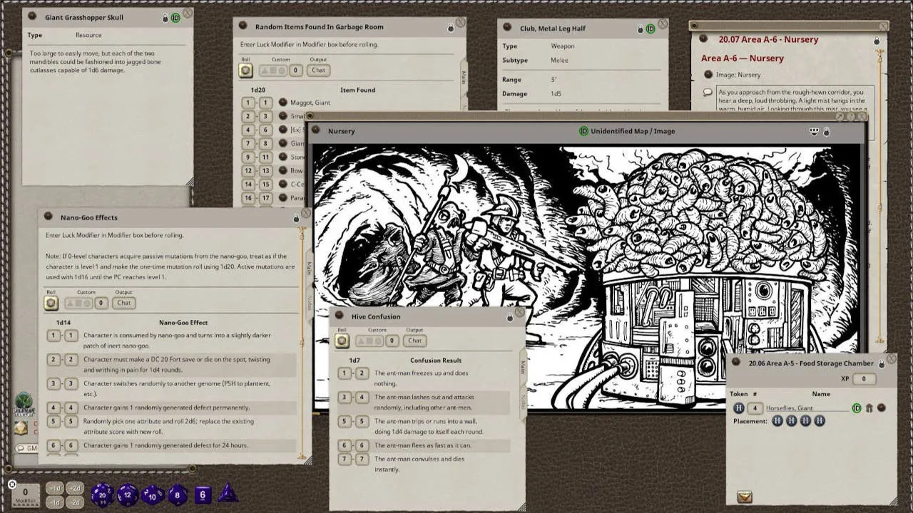 Fantasy Grounds - Mutant Crawl Classics #1: Hive of the Overmind Screenshot 4