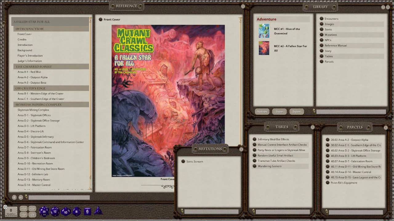 Fantasy Grounds - Mutant Crawl Classics #2: A Fallen Star For All Screenshot 0