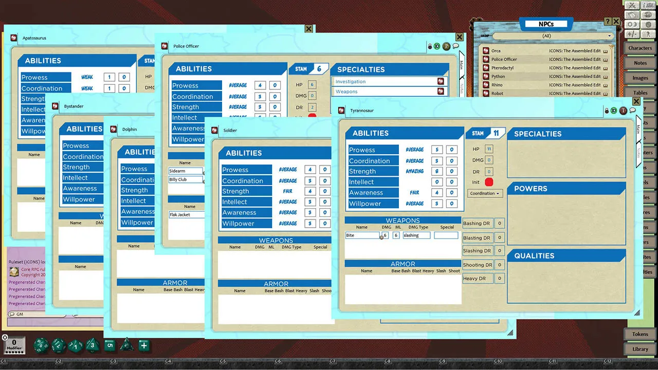 Fantasy Grounds - ICONS Superpowered Roleplaying: The Assembled Edition Screenshot 1