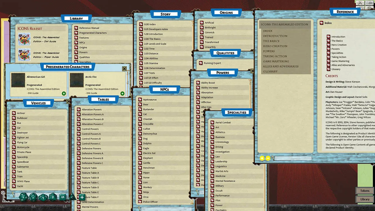 Fantasy Grounds - ICONS Superpowered Roleplaying: The Assembled Edition Screenshot 2
