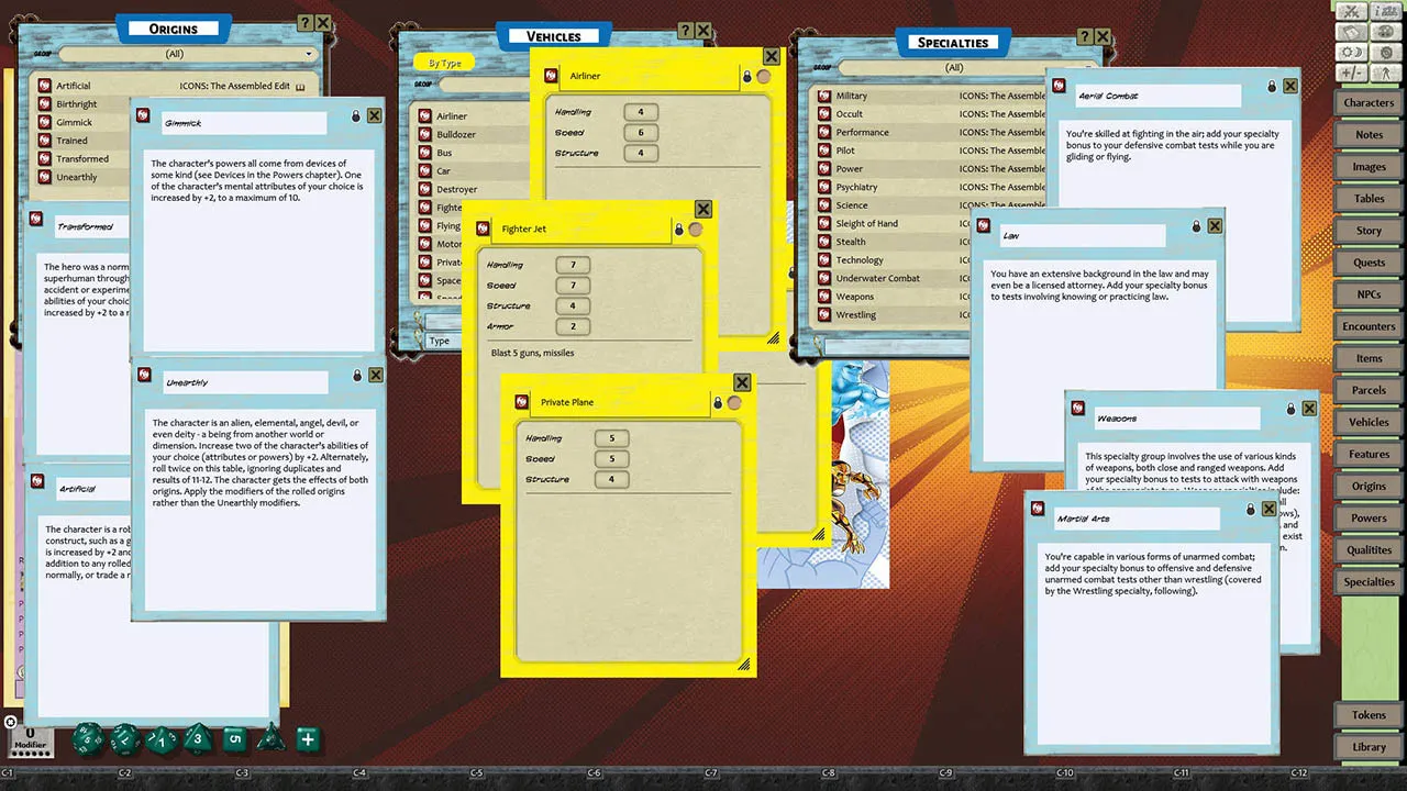 Fantasy Grounds - ICONS Superpowered Roleplaying: The Assembled Edition Screenshot 3