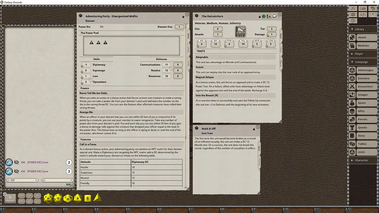 Fantasy Grounds - Kingdoms & Warfare Screenshot 11