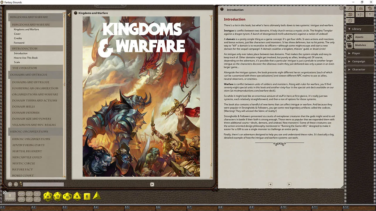 Fantasy Grounds - Kingdoms & Warfare Screenshot 7