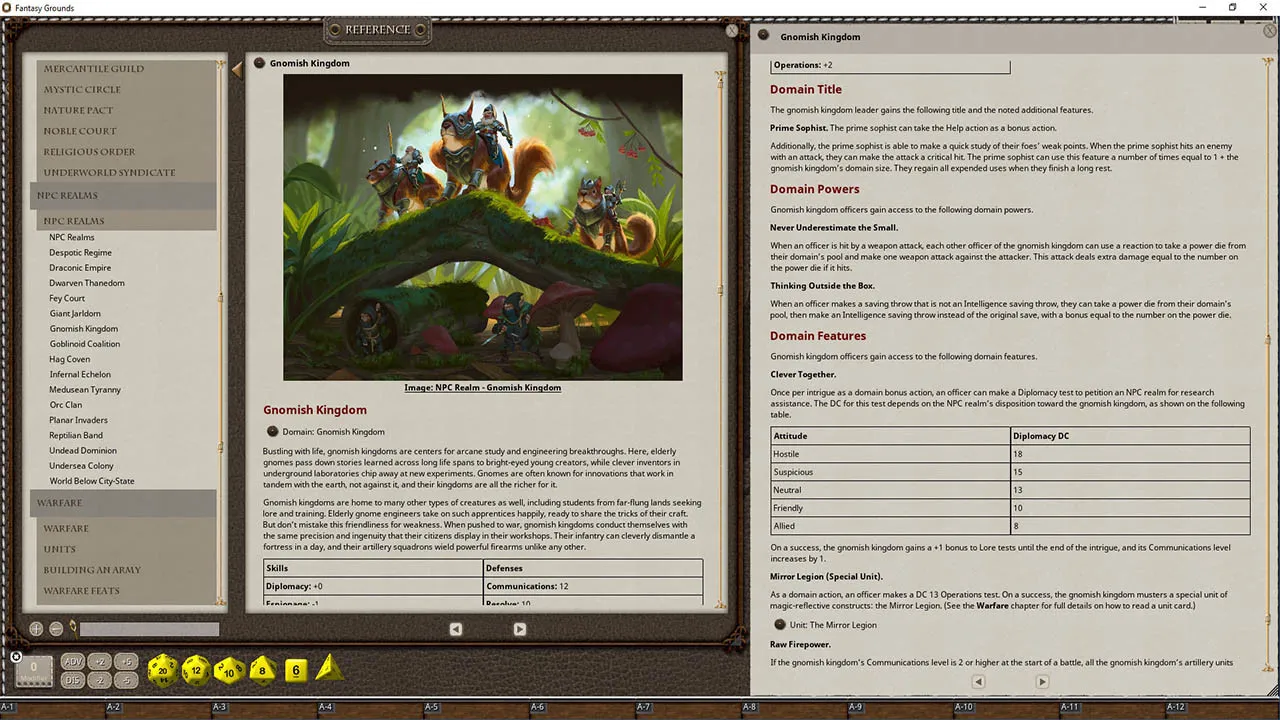 Fantasy Grounds - Kingdoms & Warfare Screenshot 3
