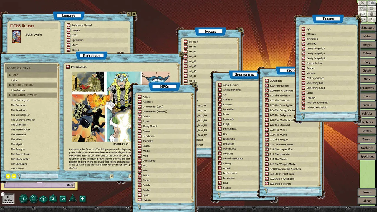 Fantasy Grounds - ICONS: Origins Screenshot 2