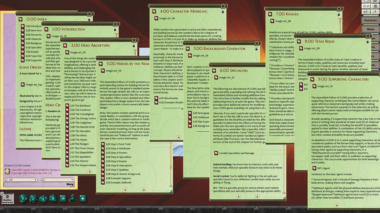 Fantasy Grounds - ICONS: Origins Screenshot 4