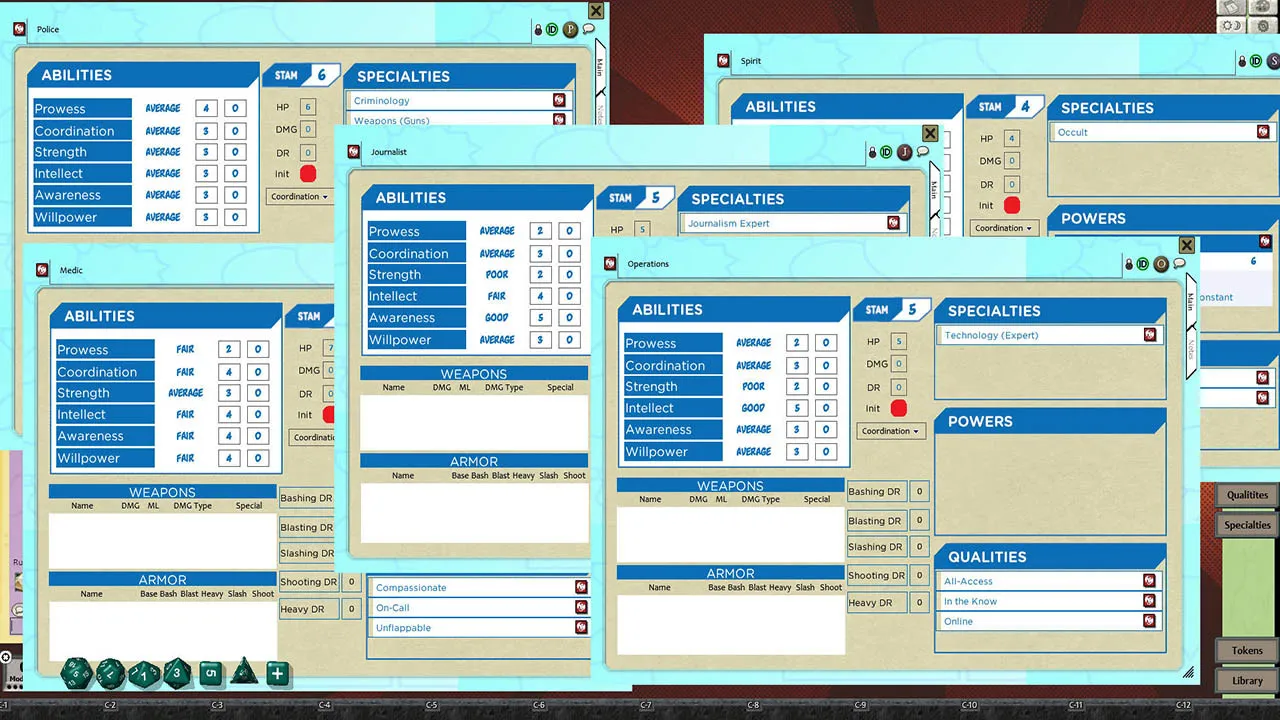 Fantasy Grounds - ICONS: Origins Screenshot 1
