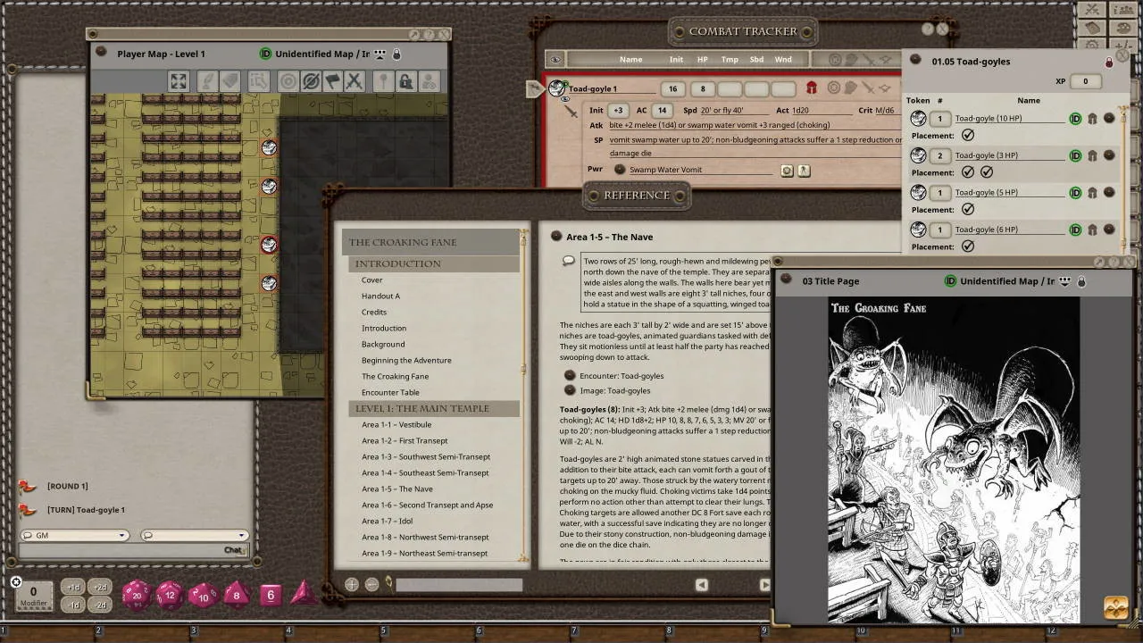 Fantasy Grounds - Dungeon Crawl Classics #77: The Croaking Fane Screenshot 1