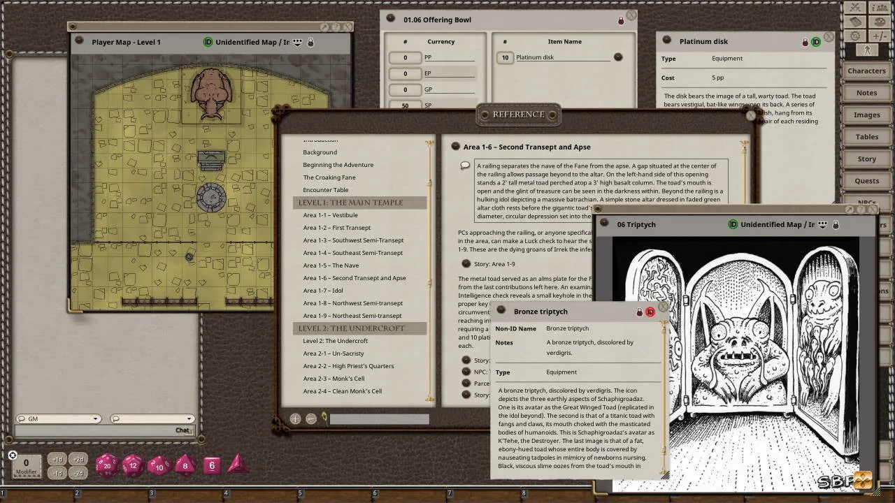 Fantasy Grounds - Dungeon Crawl Classics #77: The Croaking Fane Screenshot 3