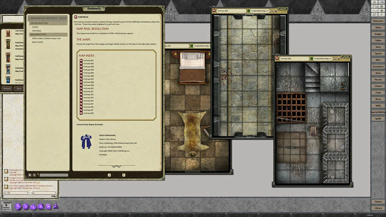Fantasy Grounds - Pathfinder RPG - GameMastery Map Pack: Fortress Screenshot 0