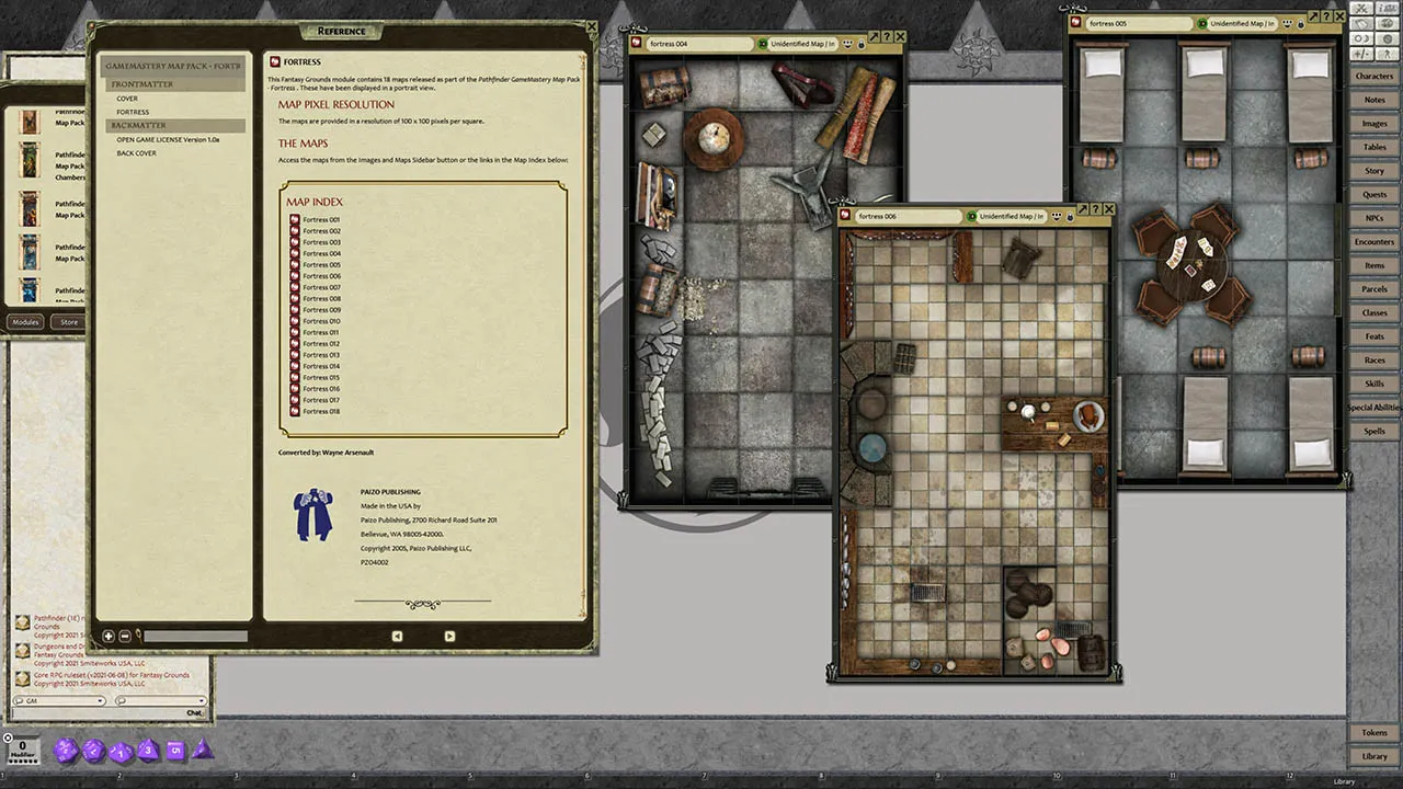 Fantasy Grounds - Pathfinder RPG - GameMastery Map Pack: Fortress Screenshot 3