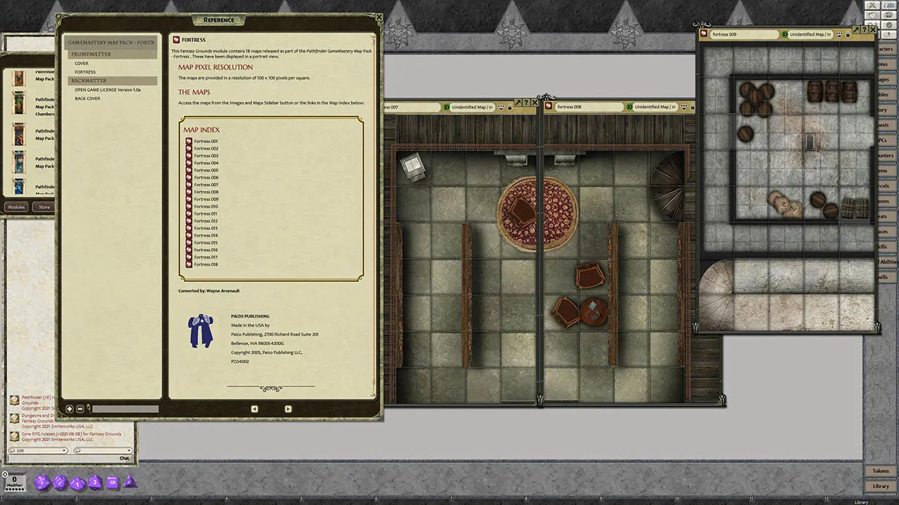 Fantasy Grounds - Pathfinder RPG - GameMastery Map Pack: Fortress Screenshot 1
