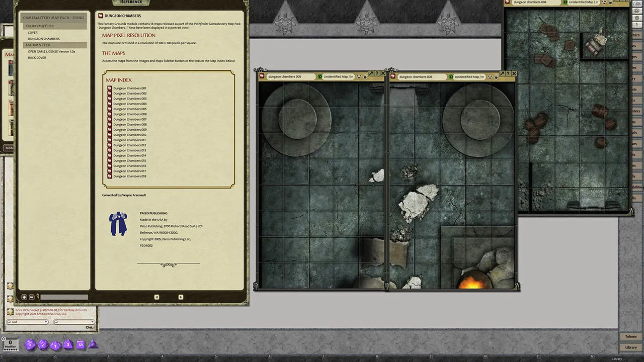 Fantasy Grounds - GameMastery Map Pack: Dungeon Chambers Screenshot 0