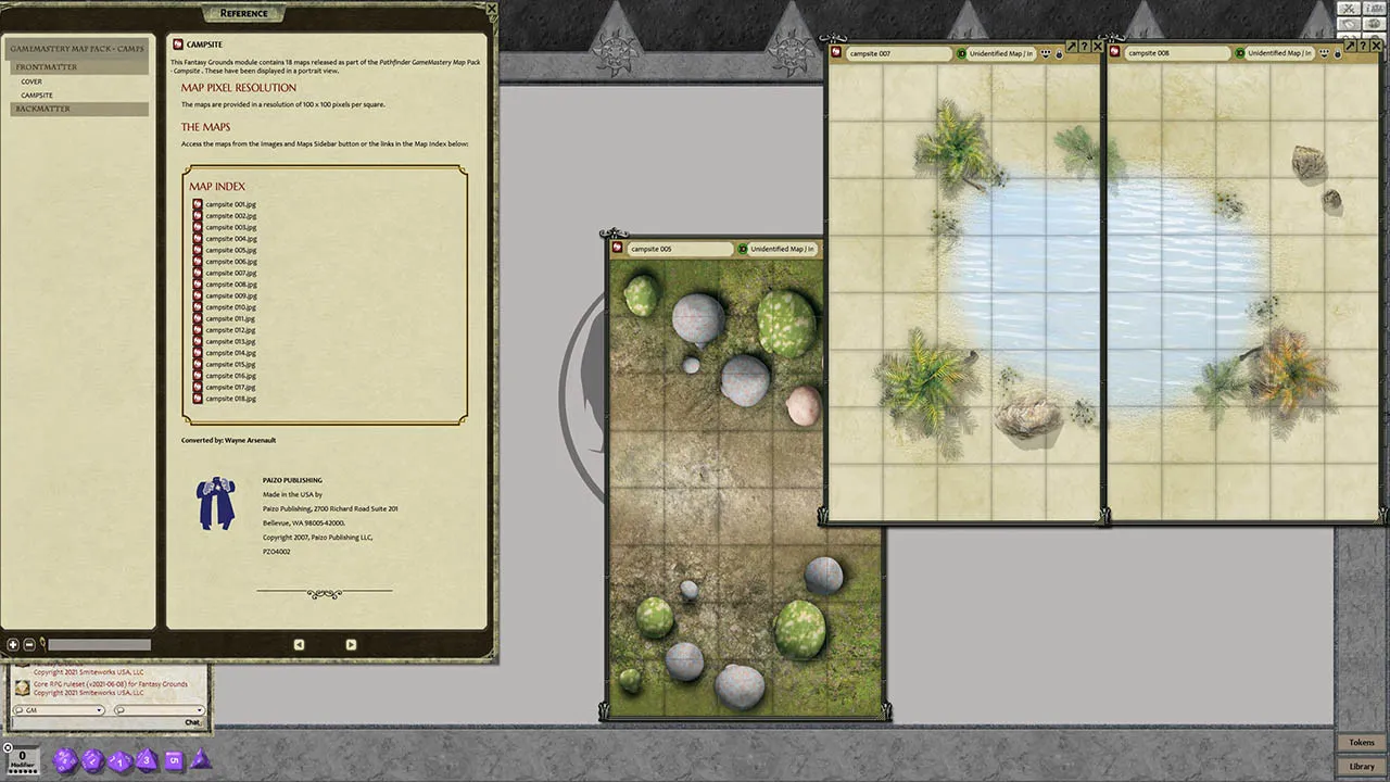 Fantasy Grounds - Pathfinder RPG - GameMastery Map Pack: Campsites Screenshot 0
