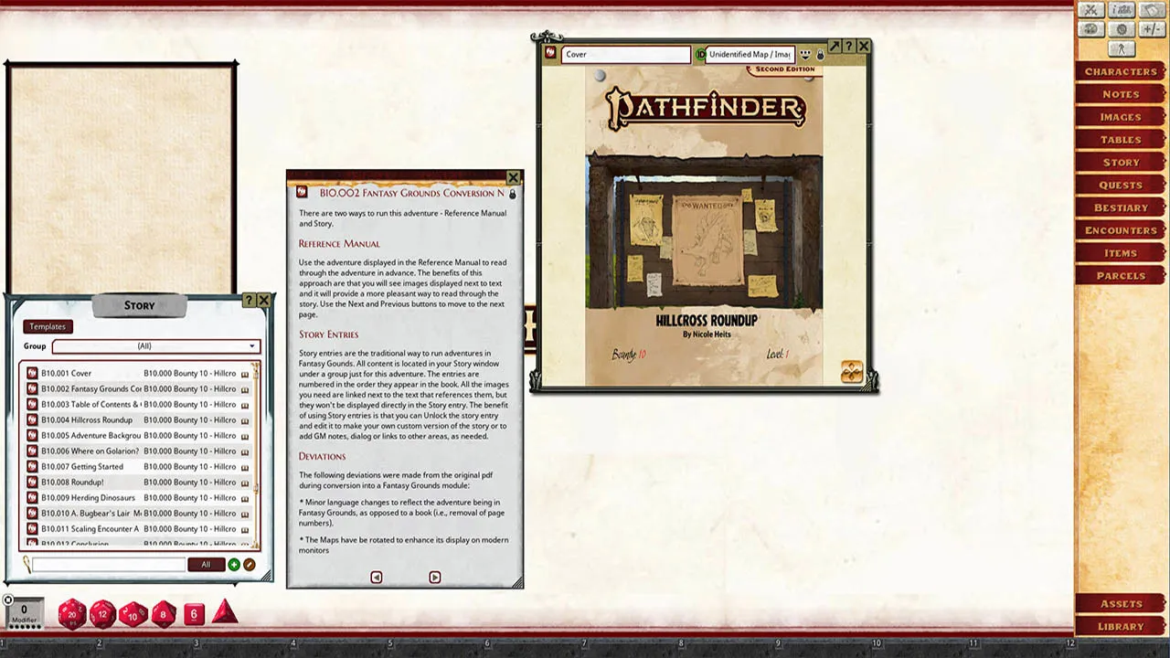 Fantasy Grounds - Pathfinder 2 RPG - Pathfinder Bounty #10: Hillcross Roundup Screenshot 0