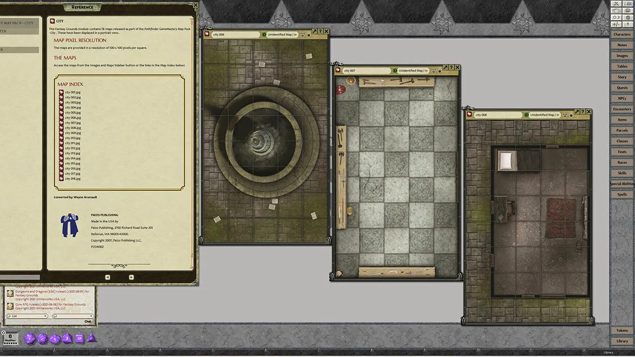 Fantasy Grounds - Pathfinder RPG - GameMastery Map Pack: City Screenshot 1