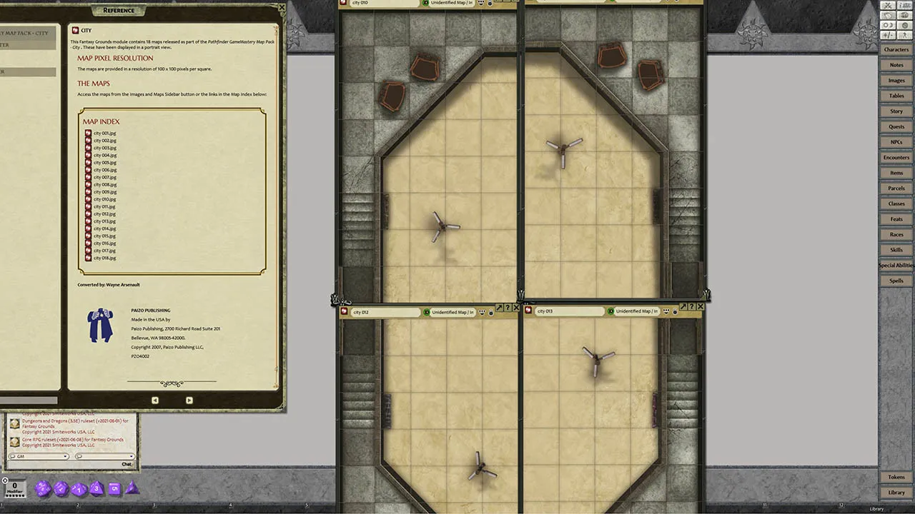 Fantasy Grounds - Pathfinder RPG - GameMastery Map Pack: City Screenshot 0