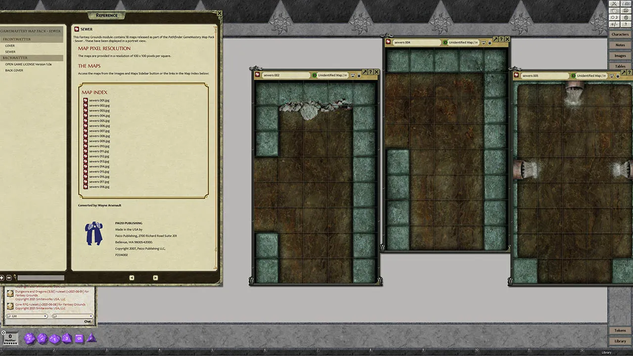 Fantasy Grounds - Pathfinder RPG - GameMastery Map Pack: Sewers Screenshot 2