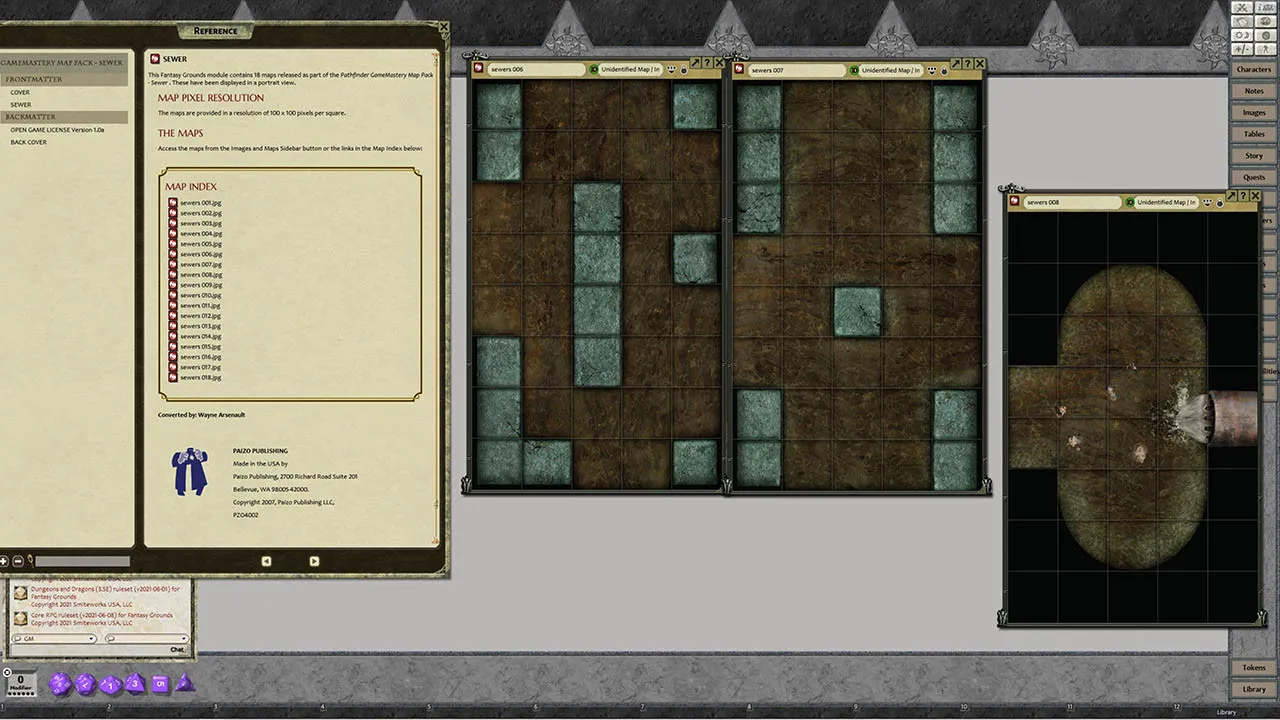 Fantasy Grounds - Pathfinder RPG - GameMastery Map Pack: Sewers Screenshot 0
