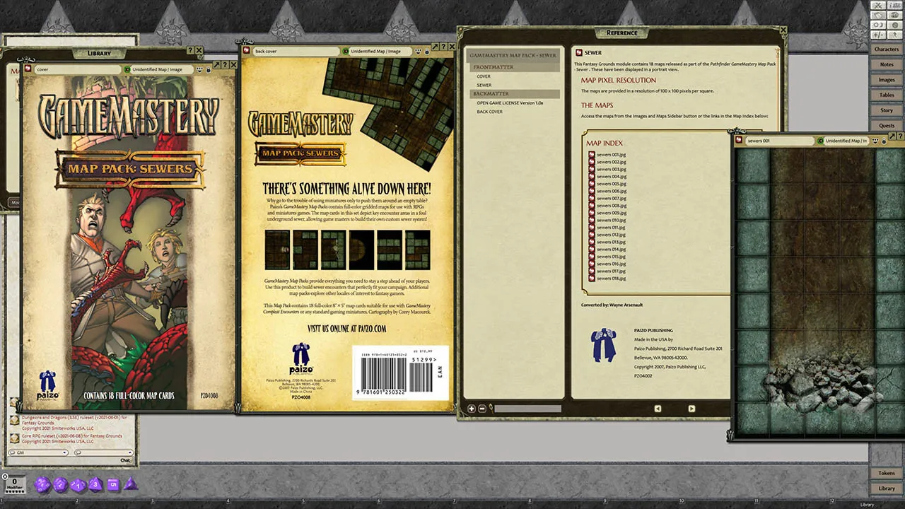 Fantasy Grounds - Pathfinder RPG - GameMastery Map Pack: Sewers Screenshot 4