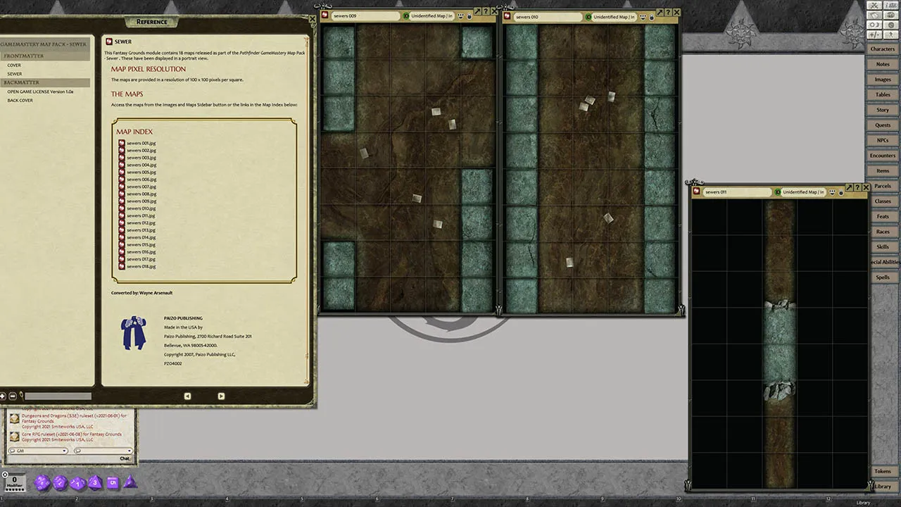 Fantasy Grounds - Pathfinder RPG - GameMastery Map Pack: Sewers Screenshot 1