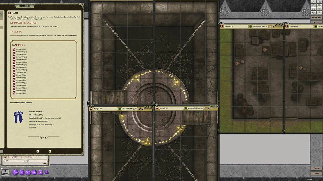 Fantasy Grounds - Pathfinder RPG - GameMastery Map Pack: Temples Screenshot 1
