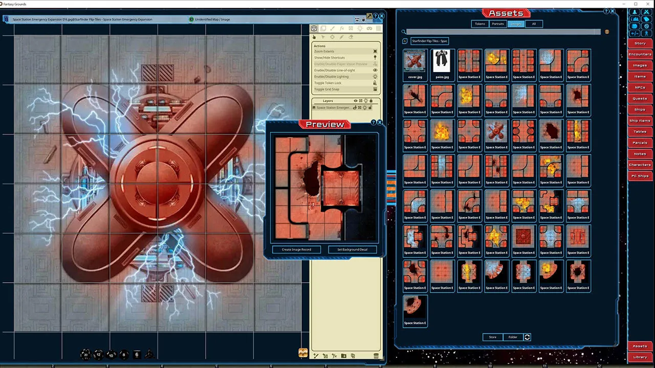 Fantasy Grounds - Starfinder FlipTiles - Space Station Emergency Expansion Screenshot 2